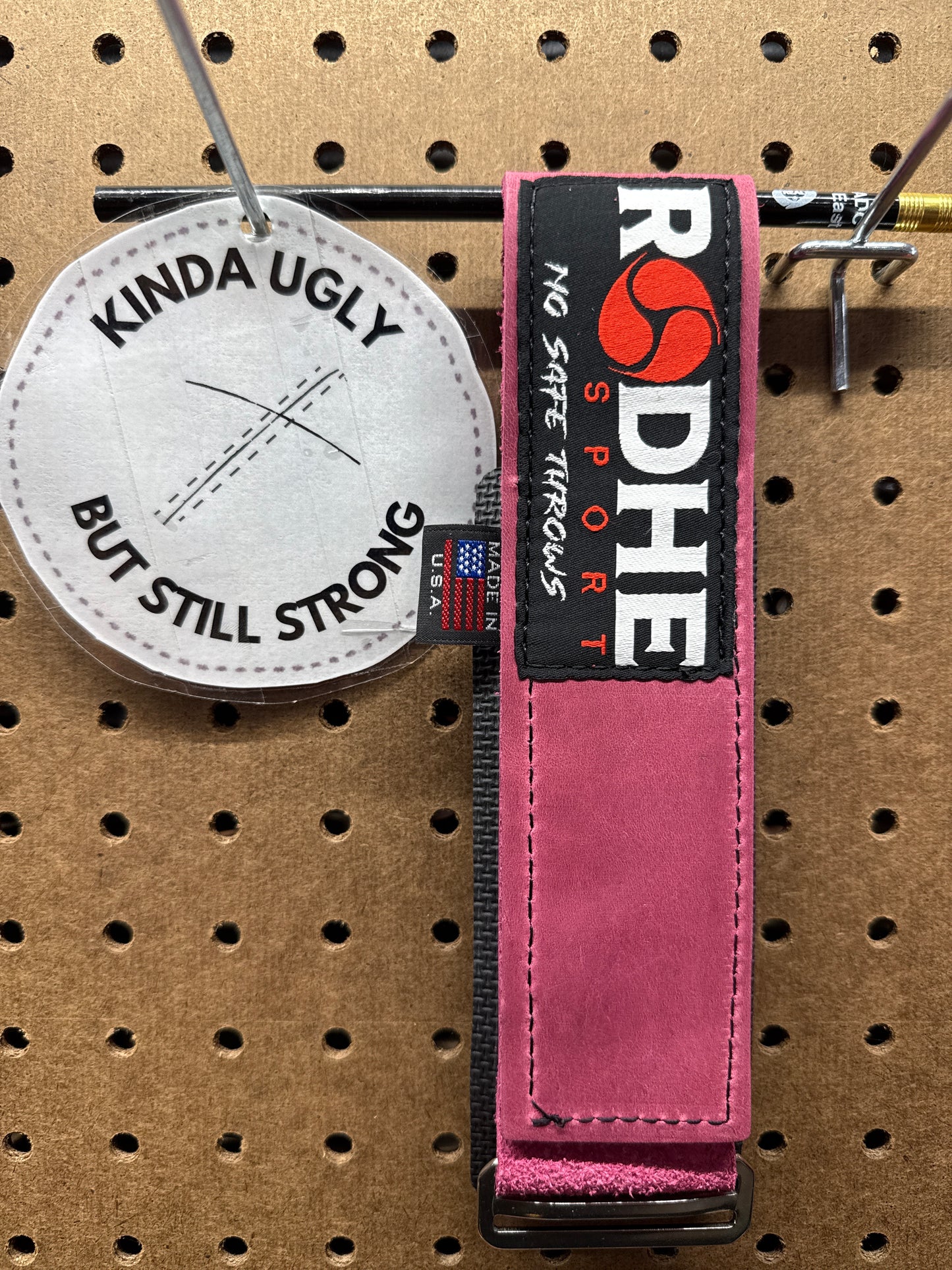 6.5 cm Hot Pink Leather Rodhe Strap