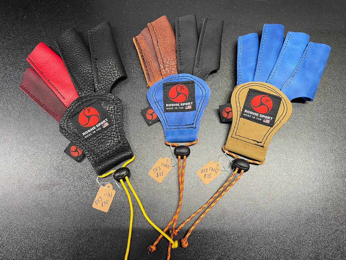 OTW- Prototype Hammer Glove Lot, 2 Large, 1 Medium (553)