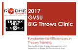 Lecture - Fundamental Efficiencies in Throws Training